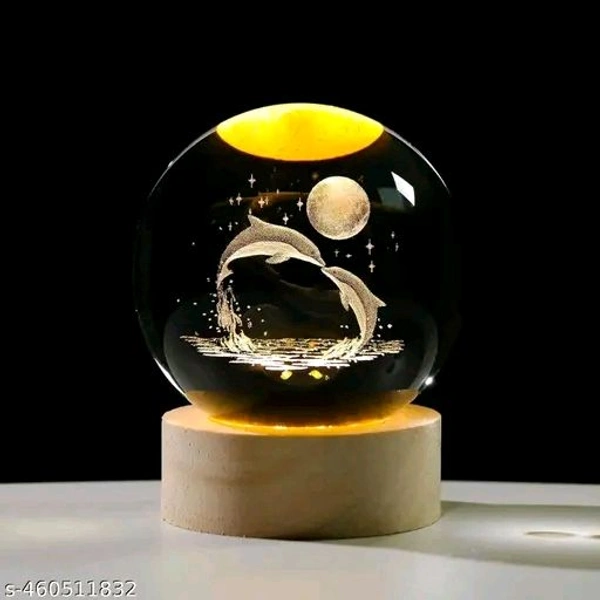 Sebon 3D Crystal Ball Lamp - Dolphine, Aesthetic Bedroom Night Lamp Night Lamp  (8 cm, White Shade)
Name: Sebon 3D Crystal Ball Lamp - Dolphine, Aesthetic Bedroom Night Lamp Night Lamp  (8 cm, White Shade)
Material: Glass
Assembly: No Assembly Required
Bulb Included: Yes
7 Days Delivery.                                                        7days Replacement And Refund 
  - Bourbon