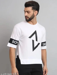 Urban Vega Men’s Stylish Printed White T-Shirt – Urban Streetwear - White, XXL