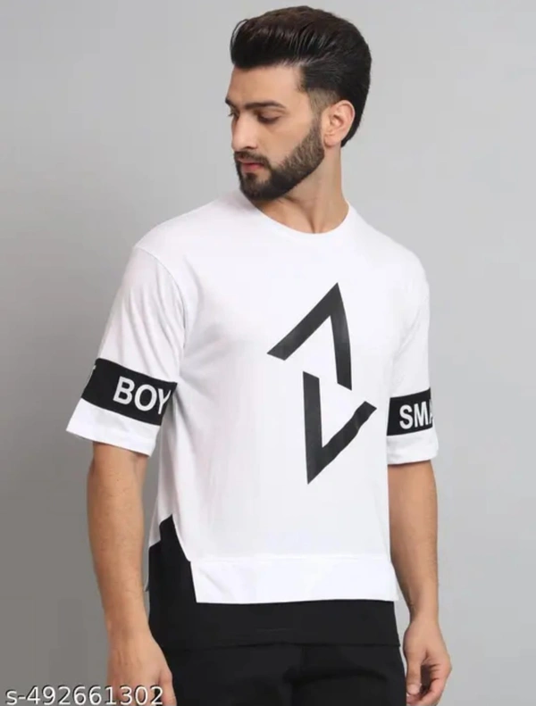 Urban Vega Men’s Stylish Printed White T-Shirt – Urban Streetwear - White, XXL