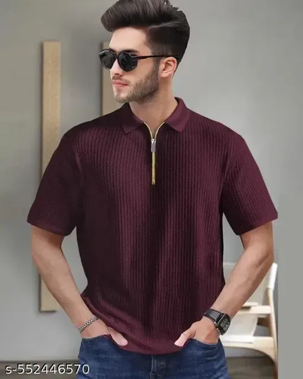 FOXGLOW Men Fashion Cotton Blend T-Shirt |