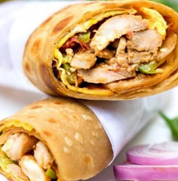 Double Egg Chicken Cheese Roll