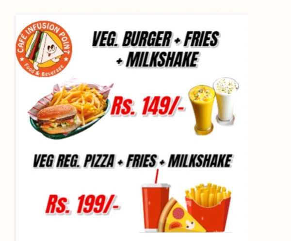 Veg Burger+Fries+Milkshake 