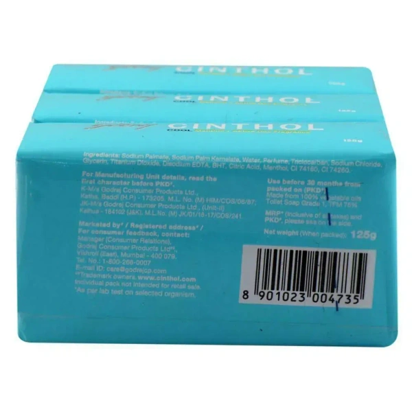 Cinthol Lime Refreshing Deo Soap 125 g (Pack of 3) - 125g