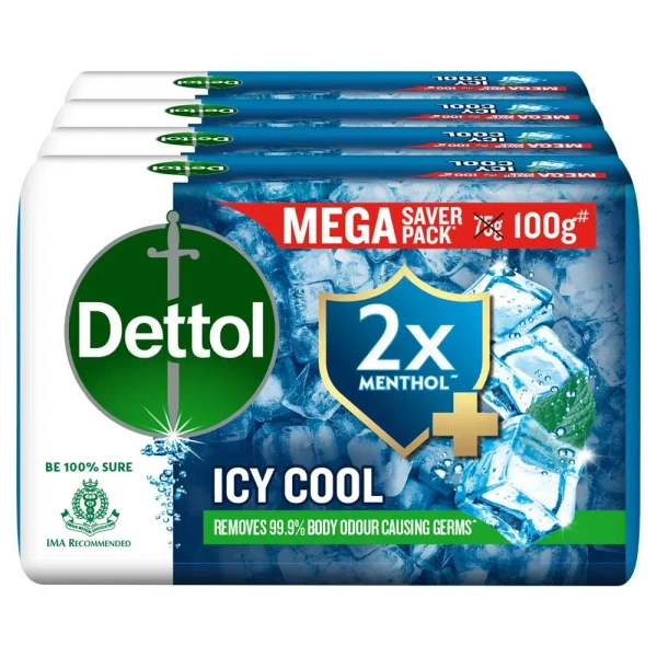 Dettol Icy Cool Soap 100 g [ pack of 4] - 100g [pack of 4]