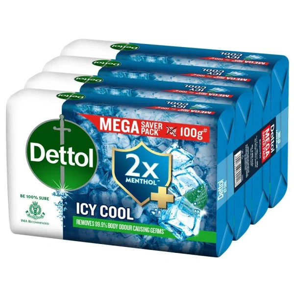 Dettol Icy Cool Soap 100 g [ pack of 4] - 100g [pack of 4]