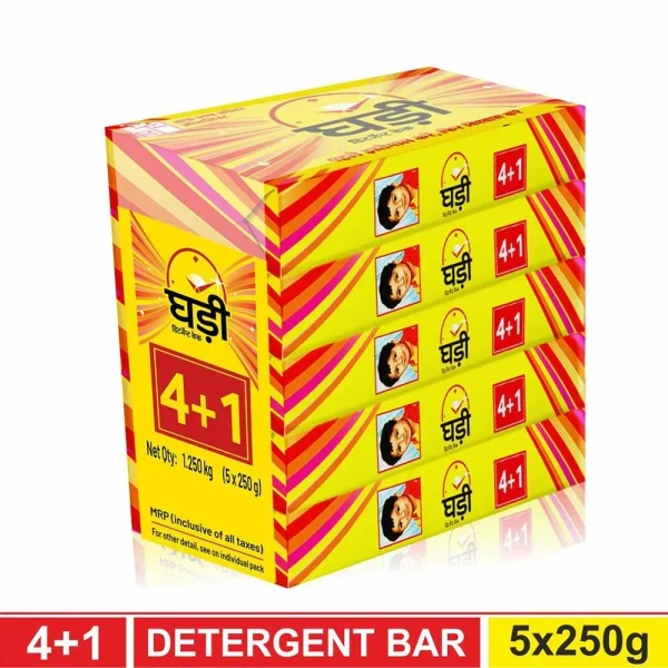 ghadi Ghadi Detergent Bar 250 g (Buy 4 get 1 free) - 250g