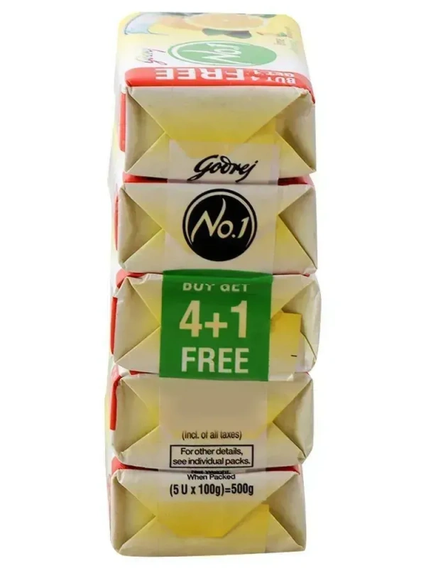 Godrej No.1 Lime & Aloe Vera Soap 100 g (Buy 4 Get 1 Free) - 100g