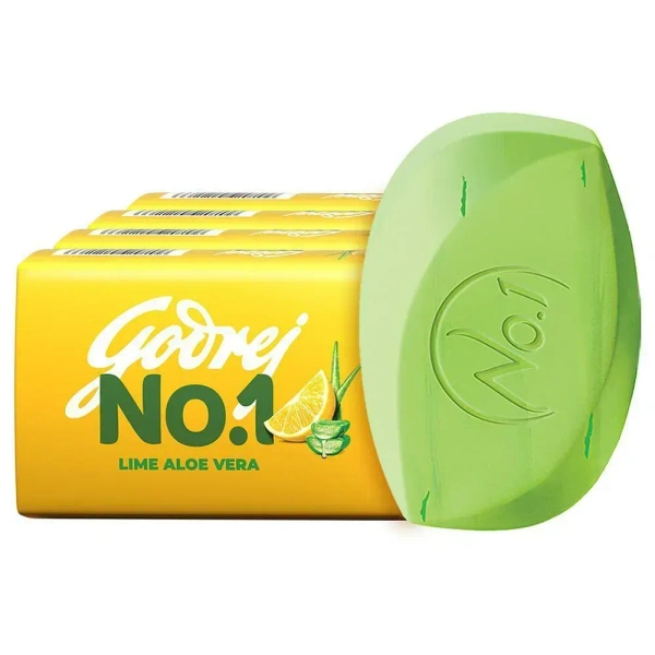 Godrej No.1 Lime and Aloe Vera Soap 150 g (Pack of 4) - 150g