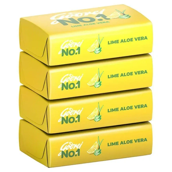 Godrej No.1 Lime and Aloe Vera Soap 150 g (Pack of 4) - 150g