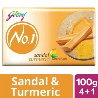 Godrej No. 1 Sandal & Turmeric Soap 100 g (Buy 4 Get 1 Free) - 100g