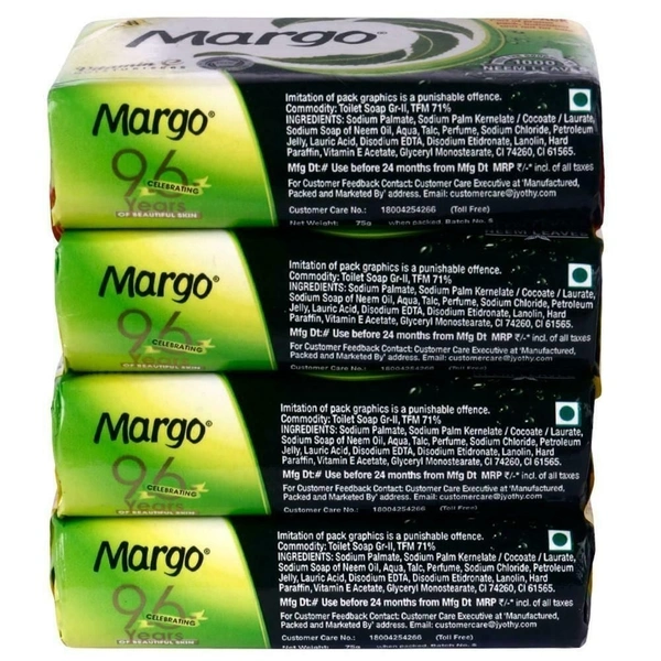 Margo 100% Original Neem Soap 75 g (Pack of 4) - 75g