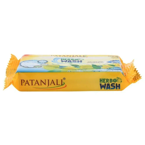 Patanjali Anti-Bacterial Neem Citrus Lemon Herbo Wash Detergent Cake 225 g - 225g, 3 to 4 days