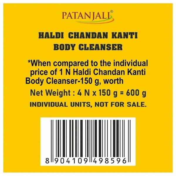 PATANJALI Patanjali Haldi Chandan Kanti Body Cleanser 150 g (Pack of 4) - 150g