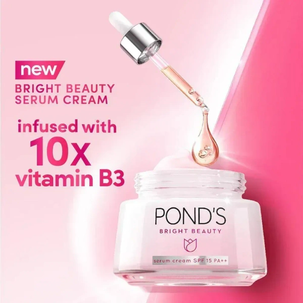 Pond's Face Cream  Pond's Bright Beauty Spot-less Glow SPF 15 PA+ + Serum Cream 35 g - Face Cream, 35g, 3 to 4 Days Deliver