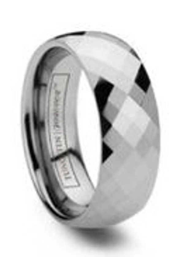 Faceted Platinum Ring 
