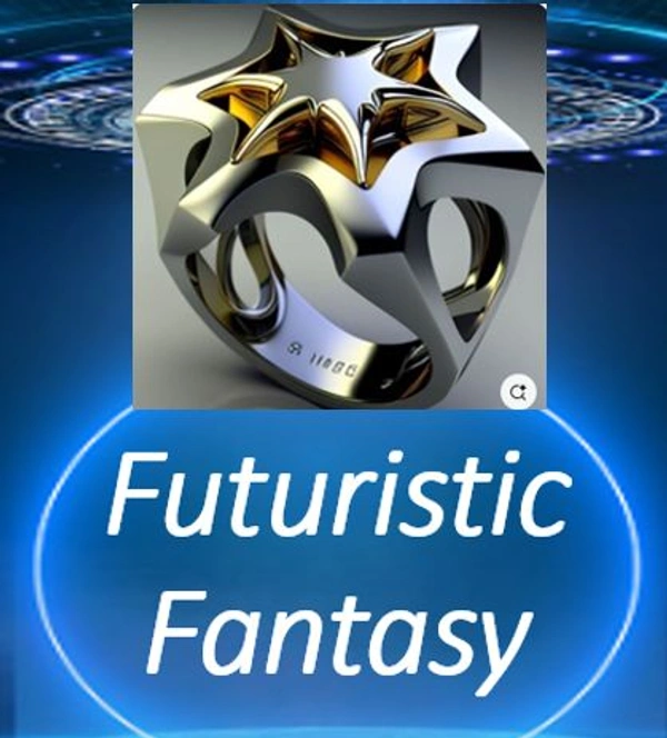 Fantacy Ring Silver , Overlay of Rhodium 