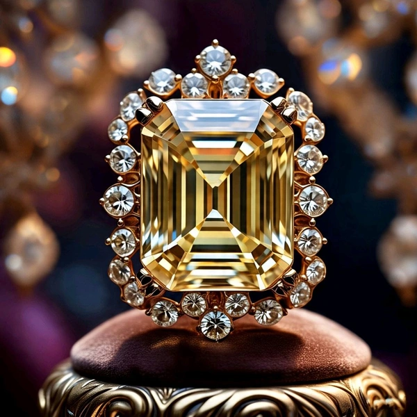 Yellow, Emerald Cut Diamond, 5 Cts, IGI Certified 
