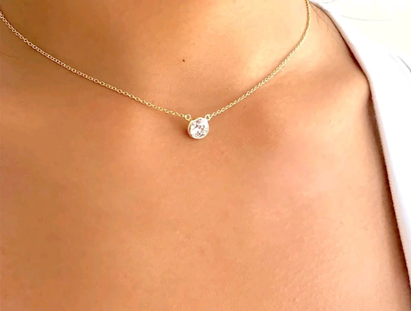 Solitaire 2 cts LGD Diamond Necklace , With 20  Inch Chain 