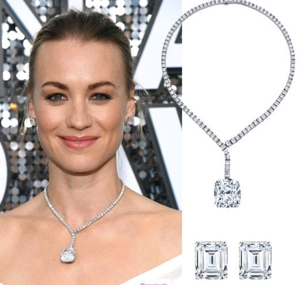 Designer Neckliner with Earring ,  Center Asscher 7cts Diamond LGD VVS