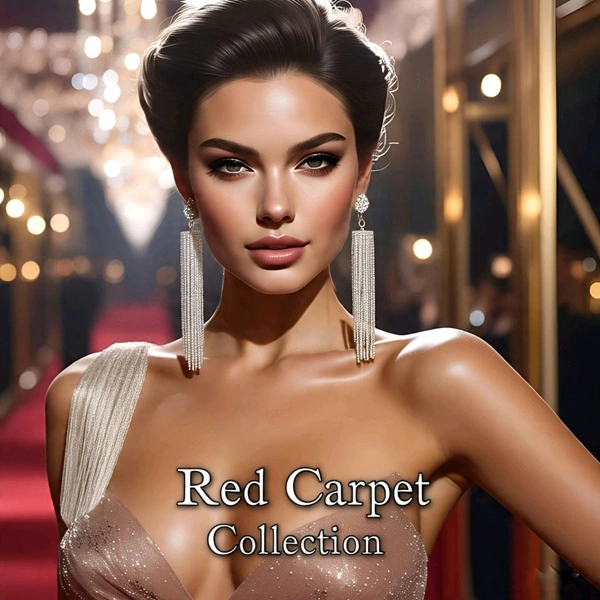 Red Carpet Collection, Shoulder Long Earrings, Diamond 