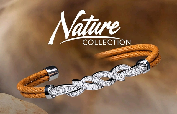 Diamond Bracelet With Artificial Leather 