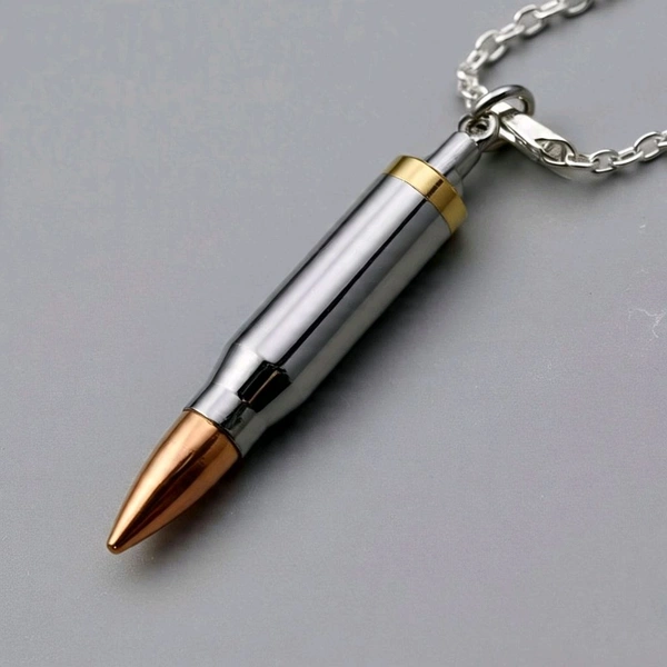 Bullet Pendant,  Yellow & White Tone, 925 Silver 