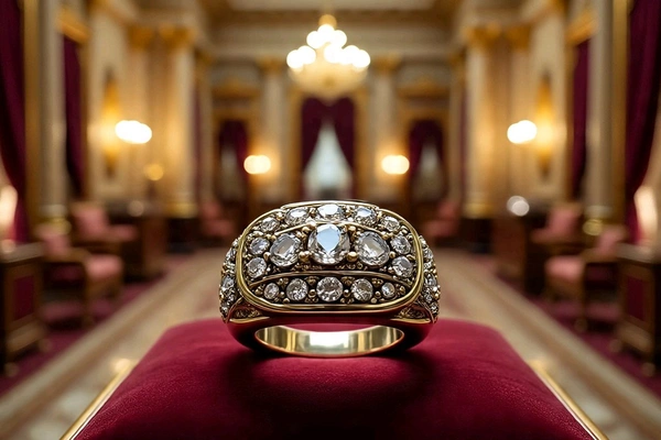 Mens Ring Half Eternity 