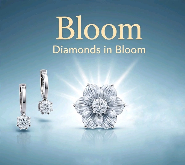 Diamond Earrings, Inspired By Flowers 
