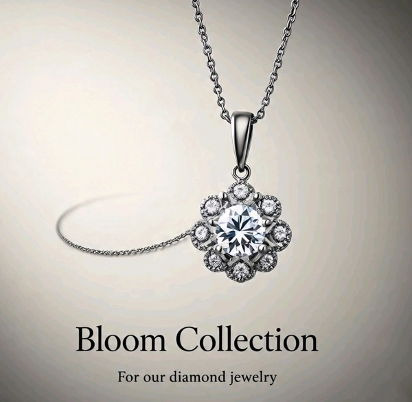 Solitaire Pendant, Inspired By Flowers 