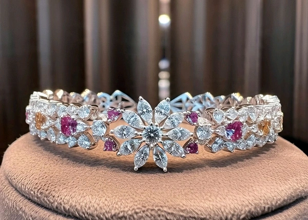 Floral Bracelet, Colours of Diamond 