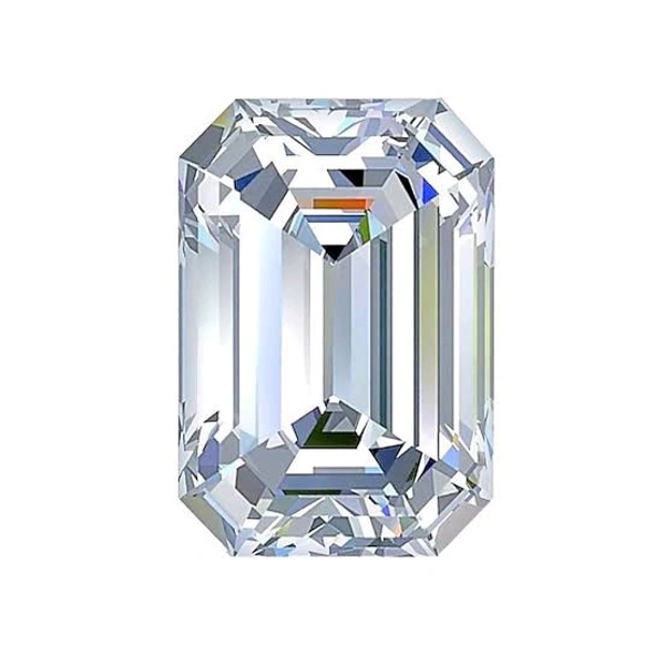 Emerald Shape LGD,  White, 3 Cts,  IGI Certified 