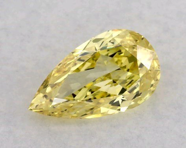 Yellow Pear Shape LGD Diamond, 2 Cts, IGI Certified 