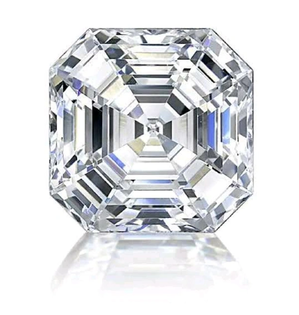 White Asscher Cut, LGD Diamond , 3 Cts