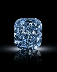 Blue Cushion Shape, 5 Cts, LGD Diamond, IGI Certified 