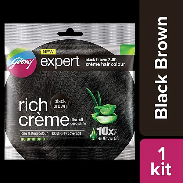 Godrej Expert Rich Creme Hair Colour Natural Black - Black