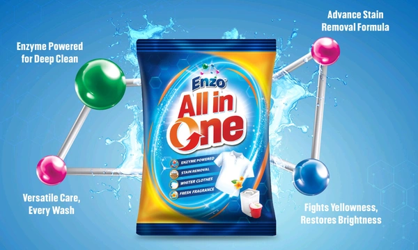 Enzo All In One (Reliance Company) Detergent Powder (500gm)