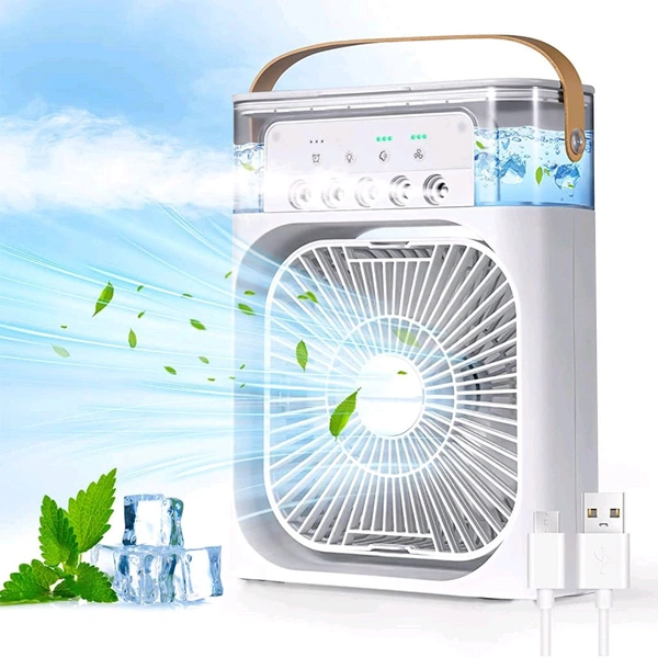Mini Ac And Cooler With Mist Maker  - White, Free