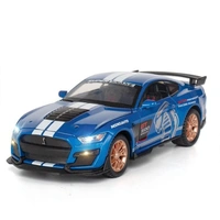 1:32 Scale Mustang Shelby GT-500 Diecast Metal Car Blue Color