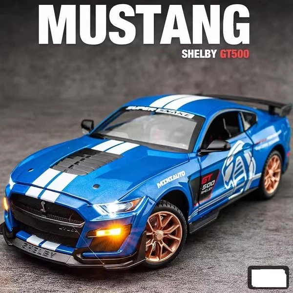 1:32 Scale Mustang Shelby GT-500 Diecast Metal Car Blue Color