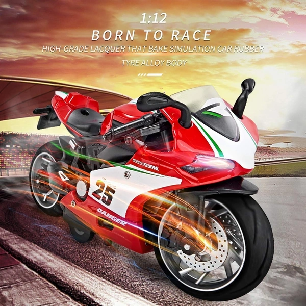 1:12 Scale Die cast Friction Powered Mini Racing Bike