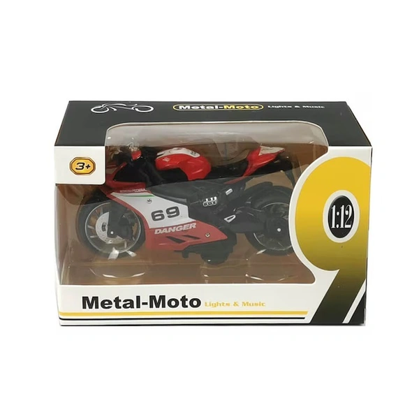 1:12 Scale Die cast Friction Powered Mini Racing Bike