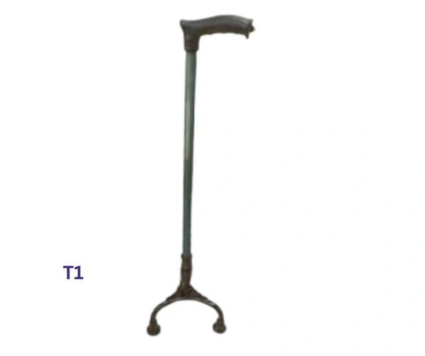 Tripod Walking Stick | 3 Leg Metal Base | Adjustable Height | T1
