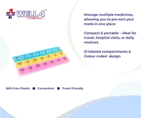 Pill Box | 3 lines & 21 Compartments