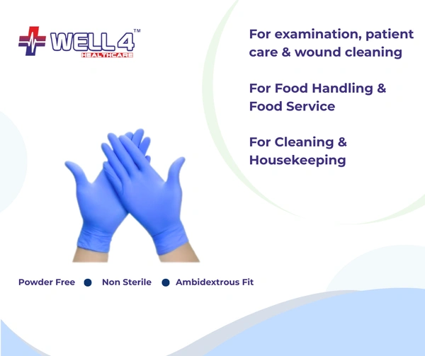 Nitrile Blue Gloves | Powder Free - Small