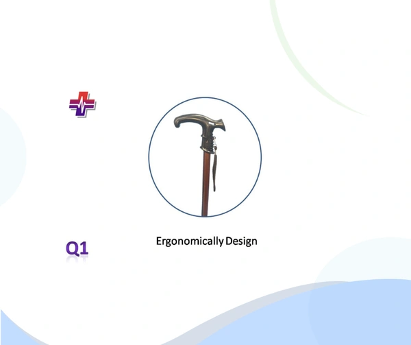 Quadripod Walking Stick | 4 Leg Metal Base | Adjustable Height | Q1