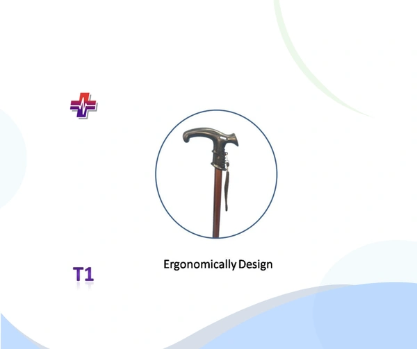 Tripod Walking Stick | 3 Leg Metal Base | Adjustable Height | T1