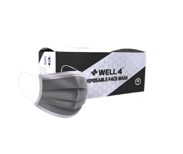 Disposable Face Masks | Multi-Layer 3 Ply Protection | Black 