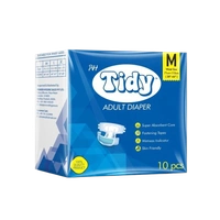 Tidy Adult Diaper (Medium Size) + Disposable Black Face Masks (3 Ply)