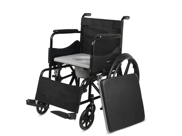 SAFARI I Commode Wheel Chair | Dual Functionality | High Weight Capacity