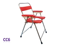 Commode Chair Stainless Steel + Nitrile Blue Gloves